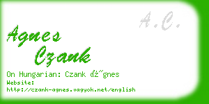 agnes czank business card